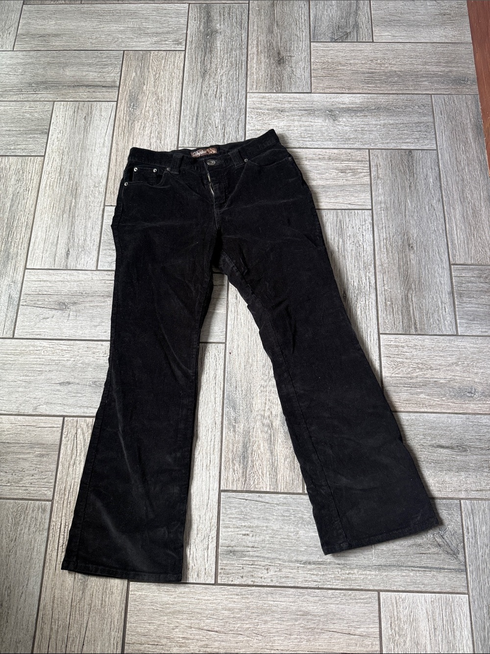 Black Corduroy Flared Pants